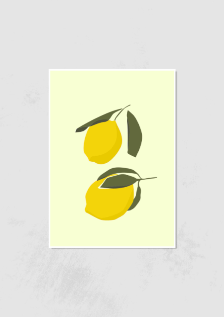 Phorba Abstract Lemon Poster