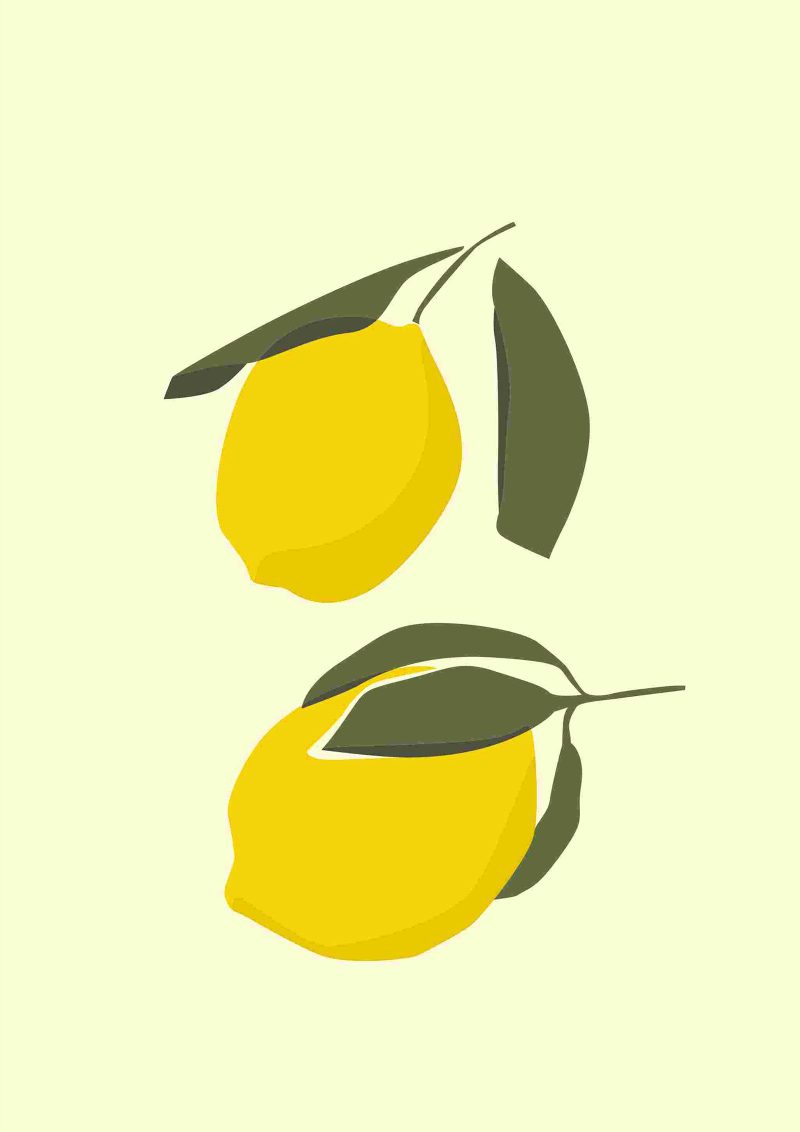 Abstract Lemon Poster