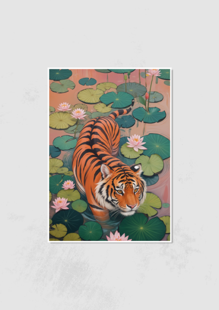 Abstract Tiger Poster