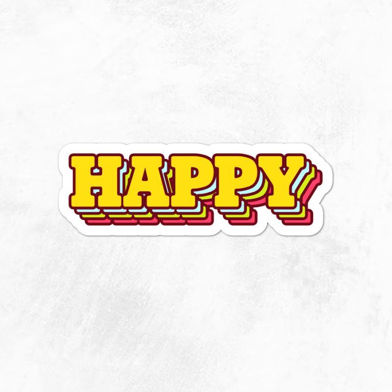 Cute happy Sticker