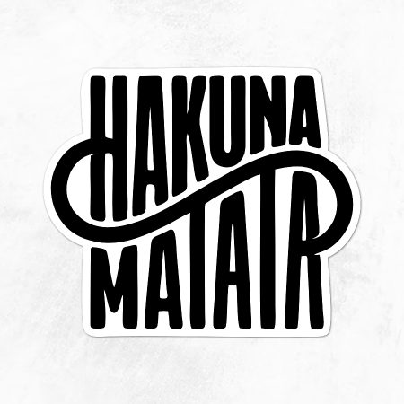 Hakuna Matata Biker Sticker